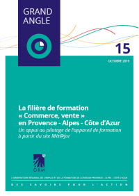 La filière de formation "Commerce, vente" en Provence-Alpes-Côte d'Azur : un appui au pilotage de l'appareil de formation à partir de Mét@for